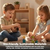 image:imagePlanToys Wooden 4 Piece Service Crew 6268  Sustainably Made from Rubberwood and NonToxic Paints and Dyes  poseable figures pretend play toys girls boys imaginative role storytelling social interaction gift preschool learningService Crew