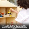 image:imagePlanToys Wooden 4 Piece Service Crew 6268  Sustainably Made from Rubberwood and NonToxic Paints and Dyes  poseable figures pretend play toys girls boys imaginative role storytelling social interaction gift preschool learningService Worker Doll