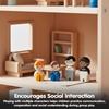 image:imagePlanToys Wooden 4 Piece Service Crew 6268  Sustainably Made from Rubberwood and NonToxic Paints and Dyes  poseable figures pretend play toys girls boys imaginative role storytelling social interaction gift preschool learningTradesman
