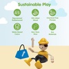 image:imagePlanToys Wooden 4 Piece Service Crew 6268  Sustainably Made from Rubberwood and NonToxic Paints and Dyes  poseable figures pretend play toys girls boys imaginative role storytelling social interaction gift preschool learningService Worker Doll