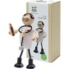 image:imagePlanToys Wooden 4 Piece Service Crew 6268  Sustainably Made from Rubberwood and NonToxic Paints and Dyes  poseable figures pretend play toys girls boys imaginative role storytelling social interaction gift preschool learningDoctor Doll