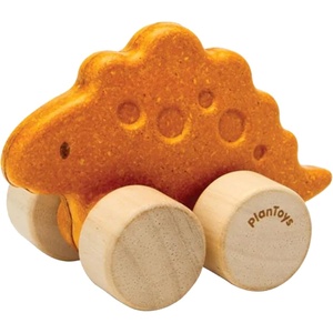 image:imagePlanToys Dino Stego Car Wooden Dinosaur Push Toy for Toddlers 12M Kids  green stegosaurus rolling wheels dinosaur toys girls boys montessori fine motor grip strength coordination gift for kidsDino Stego