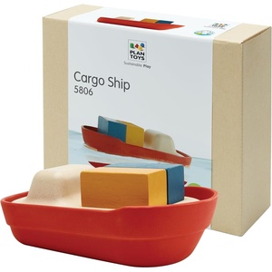 image:imagePlanToys Wooden Coast Guard Boat with Driver Waterproof Kids Bath Toy  wooden coast guard boat with driver waterproof bath water play montessori rescue imaginative play fine motor kids toddlerCargo Ship