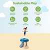 image:imagePlanToys Riding Acrobat Wooden Balance Toy Montessori Kids Movement Set  rolling wheels tilting action cause and effect toys girls boys fine motor handeye coordination gift toddlers for kidsJumping Gymnast