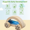 image:imagePlanToys Wautomobile Red Montessori Wooden Toy Car for Toddlers STEM Set  waterfilled sensory vehicle cause and effect toys girls boys educational fine motor coordination gift preschool setBlue