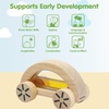 image:imagePlanToys Wautomobile Red Montessori Wooden Toy Car for Toddlers STEM Set  waterfilled sensory vehicle cause and effect toys girls boys educational fine motor coordination gift preschool setYellow