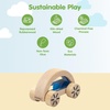 image:imagePlanToys Wautomobile Red Montessori Wooden Toy Car for Toddlers STEM Set  waterfilled sensory vehicle cause and effect toys girls boys educational fine motor coordination gift preschool setBlue