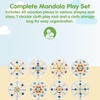 image:imagePlanToys Wooden Mandala Set Montessori Inspired Open Ended Kids Play  loose pieces sensory toys montessori toys girls boys creative spatial mindful fine motor gift preschool learning setMandala