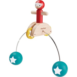 image:imagePlanToys Riding Acrobat Wooden Balance Toy Montessori Kids Movement Set  rolling wheels tilting action cause and effect toys girls boys fine motor handeye coordination gift toddlers for kidsRiding Acrobat