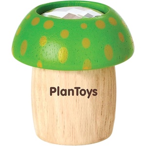 image:imagePlanToys Yellow Wooden Mushroom Kaleidoscope  Montessori Visual Exploration Toy for Sensory Play and Creative Thinking  Eco Friendly Wooden Toy for Imaginative and Outdoor PlayGreen