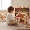 image:imagePlanToys Girl Wooden Dollhouse Figurine Poseable 112 Scale 4Inch Doll  daughter character doll house people accessories bendable arms kids pretend play storytelling learning gift ages 3Caucasian Mom