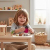 image:imagePlanToys Girl Wooden Dollhouse Figurine Poseable 112 Scale 4Inch Doll  daughter character doll house people accessories bendable arms kids pretend play storytelling learning gift ages 3African American Girl