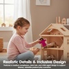 image:imagePlanToys Girl Wooden Dollhouse Figurine Poseable 112 Scale 4Inch Doll  daughter character doll house people accessories bendable arms kids pretend play storytelling learning gift ages 3Hispanic Girl