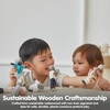 image:imagePlanToys Girl Wooden Dollhouse Figurine Poseable 112 Scale 4Inch Doll  daughter character doll house people accessories bendable arms kids pretend play storytelling learning gift ages 3Grand Mother  Medium Skin Tone