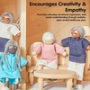 image:imagePlanToys Girl Wooden Dollhouse Figurine Poseable 112 Scale 4Inch Doll  daughter character doll house people accessories bendable arms kids pretend play storytelling learning gift ages 3Grand Mother  Fair Skin Tone
