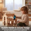 image:imagePlanToys Girl Wooden Dollhouse Figurine Poseable 112 Scale 4Inch Doll  daughter character doll house people accessories bendable arms kids pretend play storytelling learning gift ages 3African American Boy