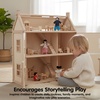 image:imagePlanToys Girl Wooden Dollhouse Figurine Poseable 112 Scale 4Inch Doll  daughter character doll house people accessories bendable arms kids pretend play storytelling learning gift ages 3Doll Family 7417