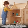 image:imagePlanToys Girl Wooden Dollhouse Figurine Poseable 112 Scale 4Inch Doll  daughter character doll house people accessories bendable arms kids pretend play storytelling learning gift ages 3Doll Family 7415