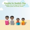 image:imagePlanToys Girl Wooden Dollhouse Figurine Poseable 112 Scale 4Inch Doll  daughter character doll house people accessories bendable arms kids pretend play storytelling learning gift ages 3Family Afroamerican