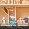 image:imagePlanToys Girl Wooden Dollhouse Figurine Poseable 112 Scale 4Inch Doll  daughter character doll house people accessories bendable arms kids pretend play storytelling learning gift ages 3Grand Mother  Fair Skin Tone