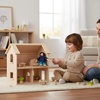 image:imagePlanToys Girl Wooden Dollhouse Figurine Poseable 112 Scale 4Inch Doll  daughter character doll house people accessories bendable arms kids pretend play storytelling learning gift ages 3Asian Dad