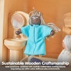 image:imagePlanToys Girl Wooden Dollhouse Figurine Poseable 112 Scale 4Inch Doll  daughter character doll house people accessories bendable arms kids pretend play storytelling learning gift ages 3Grand Mother  Dark Skin Tone