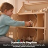 image:imagePlanToys Girl Wooden Dollhouse Figurine Poseable 112 Scale 4Inch Doll  daughter character doll house people accessories bendable arms kids pretend play storytelling learning gift ages 3Doll Family 7142