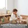 image:imagePlanToys Girl Wooden Dollhouse Figurine Poseable 112 Scale 4Inch Doll  daughter character doll house people accessories bendable arms kids pretend play storytelling learning gift ages 3Hispanic Mom
