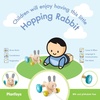 image:imagePlanToys Hopping Rabbit Pull Toy  Sustainably Made from Rubberwood Featuring OrganicPigment Coloring and WaterBased Dyes with Hopping Action when Pulled