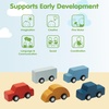 image:imagePlanToys Mini Car Set Wooden Montessori Vehicle Set  Early Movement Imagination and Practical Life Exploration  Eco Friendly Mini Car Set for Indoor and Outdoor Play