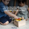 image:imagePlanToys Wooden Punch amp Drop Pounding Bench 9424  Sustainably Made from Rubberwood and NonToxic Paints and Dyes