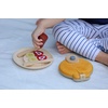 image:imagePlanToys Wooden Waffle Breakfast Playset 3615  Sustainably Made from Rubberwood and NonToxic Paints and Dyes  EcoFriendly PlanWood