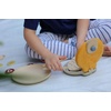 image:imagePlanToys Wooden Waffle Breakfast Playset 3615  Sustainably Made from Rubberwood and NonToxic Paints and Dyes  EcoFriendly PlanWood