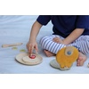 image:imagePlanToys Wooden Waffle Breakfast Playset 3615  Sustainably Made from Rubberwood and NonToxic Paints and Dyes  EcoFriendly PlanWood