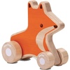 image:imagePlanToys Fox Wheelie Push Toy for Toddlers  Sustainably Made from Rubberwood Featuring OrganicPigment Coloring and WaterBased Dyes with Trotting Action When Pushed