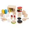 image:imagePlanToys Wooden Dollhouse Accessories for Kitchen and Tableware 9406  Sustainably Made from Rubberwood and NonToxic Paints and Dyes