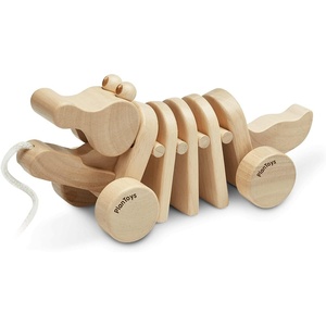 image:imagePlanToys Dancing Alligator Push amp Pull Toy  Sustainably Made from Rubberwood Makes ClickClack Sounds and Dancing Movements When Pulled Natural