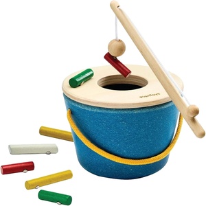 image:imagePlanToys Fishing Game Wooden Playset for Kids Ages 3 Montessori FamilyMulticolor