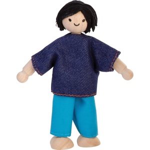 image:imagePlanToys Girl Wooden Dollhouse Figurine Poseable 112 Scale 4Inch Doll  daughter character doll house people accessories bendable arms kids pretend play storytelling learning gift ages 3Asian Dad