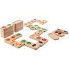 image:imagePlanToys Wooden Veggie amp Fruit Dominoes 5639 Sustainably Made from Rubberwood and NonToxic Paints and Dyes  EcoFriendly PlanWood
