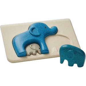 image:imagePlanToys Dog Mom and Baby Puppies Family Puzzle 4636  Sustainably Made from Rubberwood and NonToxic Paints and Dyes  EcoFriendly PlanWoodMultiple  Elephants