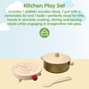 image:imagePlanToys Wooden Classic Tea Set for Montessori Inspired Pretend Play  Social Interaction Communication and Imaginative Role Play  Eco Friendly Wooden Tea Time Set for Creative LearningCookery Set