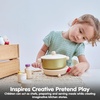 image:imagePlanToys Wooden Classic Tea Set for Montessori Inspired Pretend Play  Social Interaction Communication and Imaginative Role Play  Eco Friendly Wooden Tea Time Set for Creative LearningCookery Set