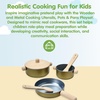 image:imagePlanToys Wooden Classic Tea Set for Montessori Inspired Pretend Play  Social Interaction Communication and Imaginative Role Play  Eco Friendly Wooden Tea Time Set for Creative LearningCooking Utensils