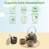 image:imagePlanToys Wooden Classic Tea Set for Montessori Inspired Pretend Play  Social Interaction Communication and Imaginative Role Play  Eco Friendly Wooden Tea Time Set for Creative LearningClassic Tea