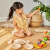 image:imagePlanToys Wooden Classic Tea Set for Montessori Inspired Pretend Play  Social Interaction Communication and Imaginative Role Play  Eco Friendly Wooden Tea Time Set for Creative LearningTableware