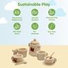 image:imagePlanToys Wooden Classic Tea Set for Montessori Inspired Pretend Play  Social Interaction Communication and Imaginative Role Play  Eco Friendly Wooden Tea Time Set for Creative LearningTea