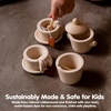 image:imagePlanToys Wooden Classic Tea Set for Montessori Inspired Pretend Play  Social Interaction Communication and Imaginative Role Play  Eco Friendly Wooden Tea Time Set for Creative LearningTea