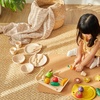 image:imagePlanToys Wooden Classic Tea Set for Montessori Inspired Pretend Play  Social Interaction Communication and Imaginative Role Play  Eco Friendly Wooden Tea Time Set for Creative LearningTableware