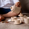 image:imagePlanToys Wooden Classic Tea Set for Montessori Inspired Pretend Play  Social Interaction Communication and Imaginative Role Play  Eco Friendly Wooden Tea Time Set for Creative LearningTea